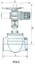 Electric track regulative ball valve constructral diagram(pic2)