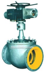 Electric track regulative ball valves