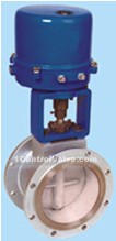Electronic type electric signle eccentric regulative (cut off) butterfly valves