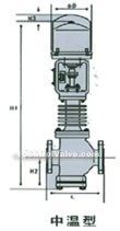 Electronic type electric staight signle, double seat regulative valve constructral diagram(pic2)