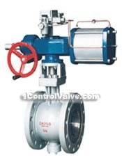 Pneumatic V-shaped adjustable ball valves