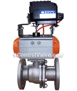 QYH641 pneumatic “O”type regulative cutting off ball valves