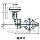 DYH pneumatic regulative butterfly valve constructral diagram(pic1)