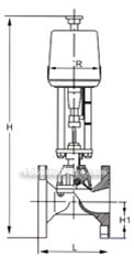 Electric diaphragm regulative valve constructral diagram