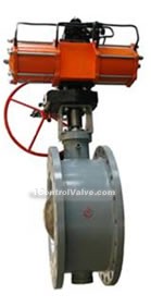 Pneumatic three eccentric butterfly valve(Fork cylinder)