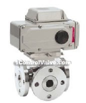 Tee electric adjustable ball valves