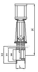 Pneumatic piston fast cutting off valve constructral diagram(pic1)