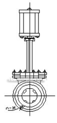 Pneumatic piston fast cutting off valve constructral diagram(pic2)